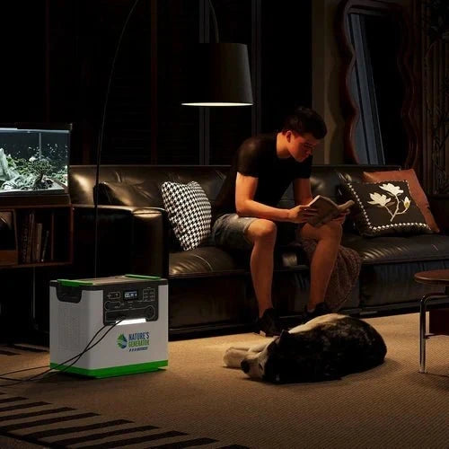 Natures Generator Lithium 3600 With Power Pod + 4 x 410W Monocrystalline Solar Panel + Wind Turbine
