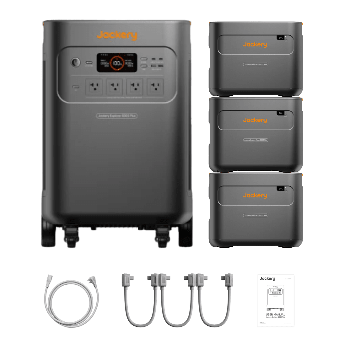 Jackery Explorer 5000 Plus Solar Generator + Battery Pack 5000 Plus