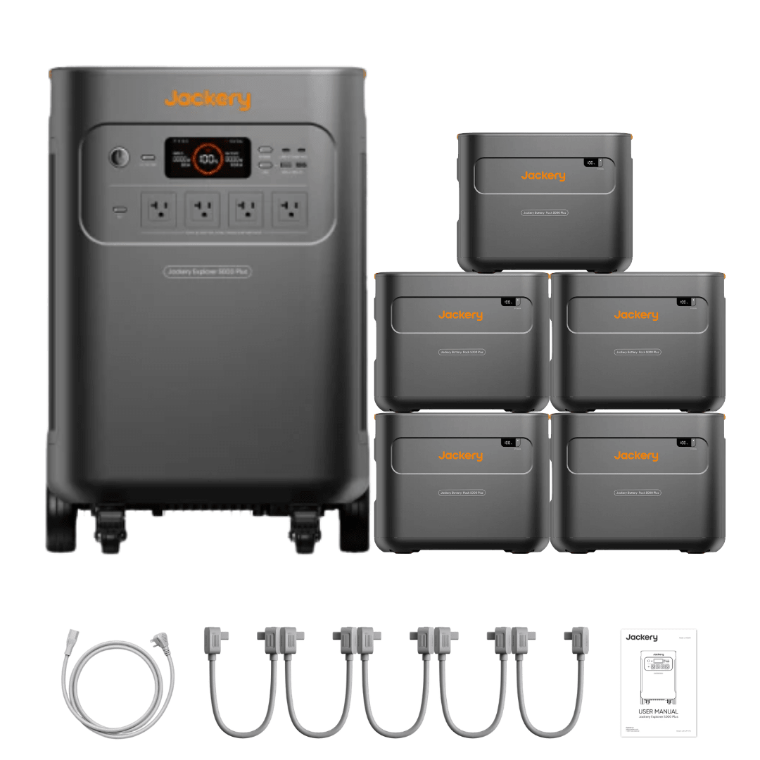 Jackery Explorer 5000 Plus Solar Generator + Battery Pack 5000 Plus
