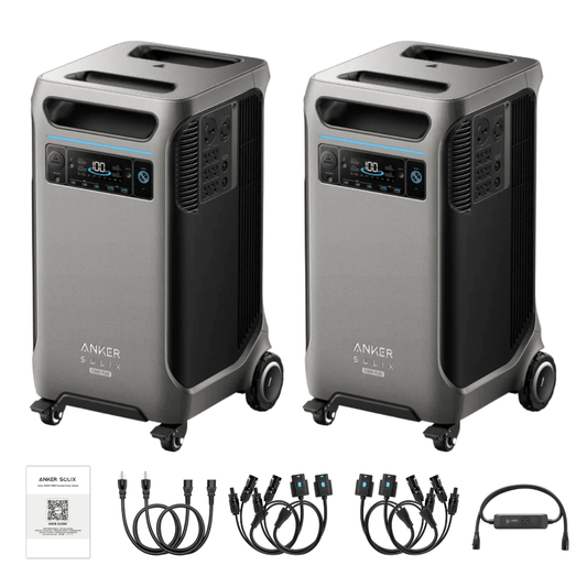 Anker SOLIX 2 x F3800 Plus Portable Power Station + Double Power Hub