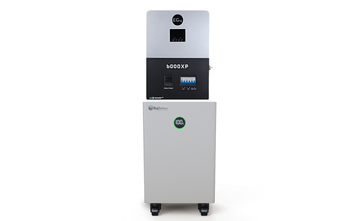 BigBattery NEXUS 51.2V 15kWh LiFePO4 Battery + EG4 6000XP 6000W 48V Split Phase Off-Grid Inverter Kit
