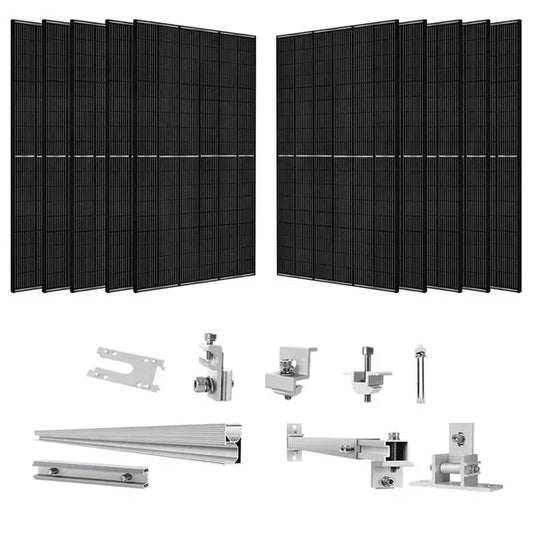 Natures Generator 10 x 410 Watt Monocrystalline Solar Panel With Solar Panel Mount Rack
