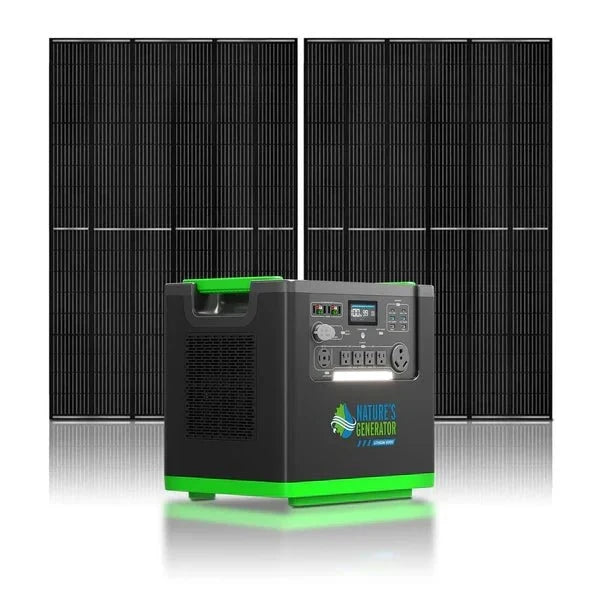 Natures Generator Lithium 6000 Solar Generator With Solar Panels