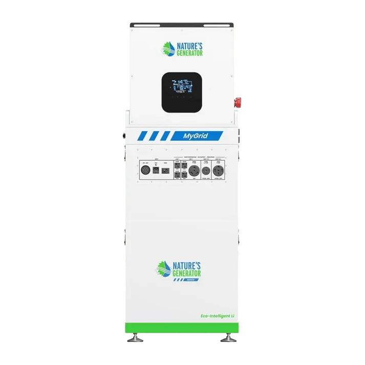 Natures Generator MyGrid 10k + Solar Battery + 12 x 410W Rigid Solar Panels + 50A Manual Transfer Switch + GFCI Box + Smart Plug