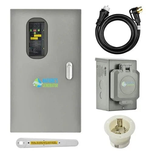 Natures Generator MyGrid 10K Solar Generator With 4 x 410W Rigid Solar Panels + 50A Automatic Transfer Switch