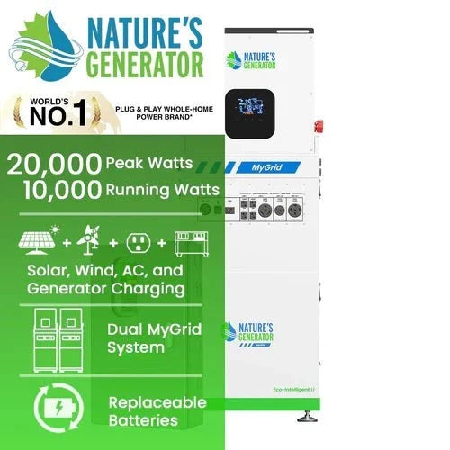 Natures Generator MyGrid 10K With 50A Automatic Transfer Switch