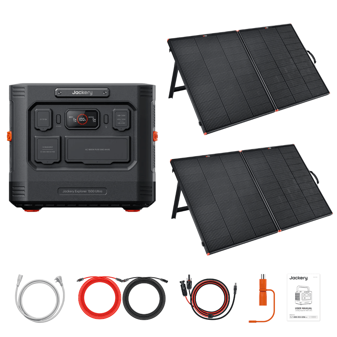 Jackery Explorer 1500 Ultra + Custom Solar Panels Kits